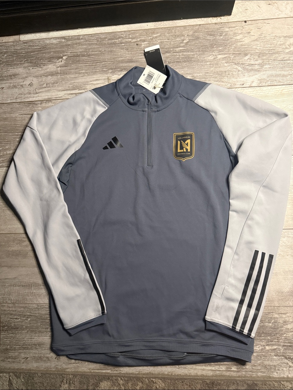 Adidas LAFC Two-Tone Gray 1/4 Zip Training Top